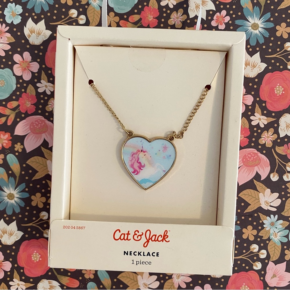 Cat and Jack Unicorn necklace